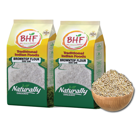 BHF BrownTop Millet Flour 1.0 Kg I 100% Naturally Organic and Wheat-less