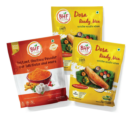 BHF Dosa and Chutney Combo - Pack of 3 (Total 600gms)