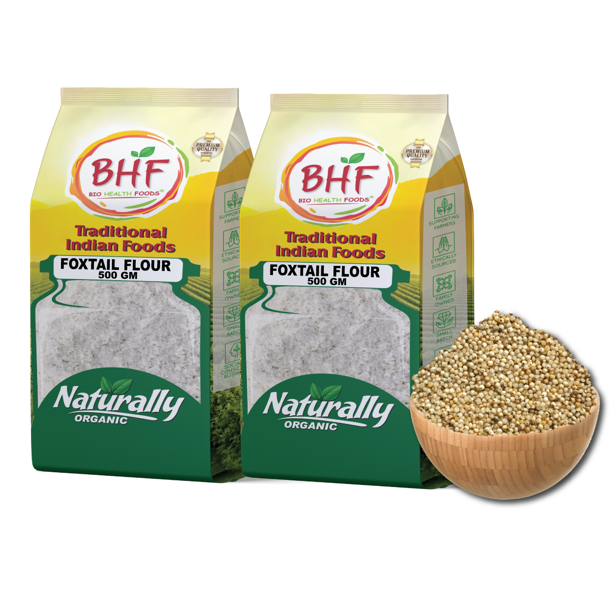 BHF Foxtail Millet Flour 1.0 Kg I 100%Pure, Natural and Wheat-less